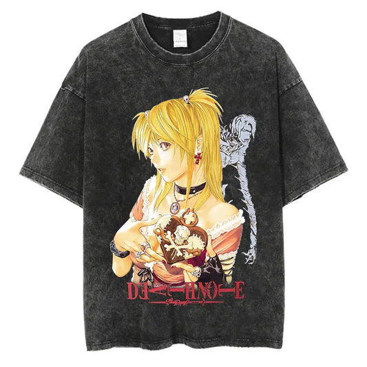 Death Note Anime Graphic Printing T Shirt Oversize Cotton Fashion Streetwear Unisex