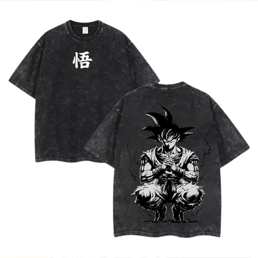 Dragon Ball Son Goku Men Washed T-Shirt