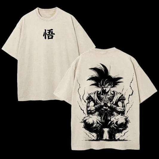 Dragon Ball Son Goku Men Washed T-Shirt